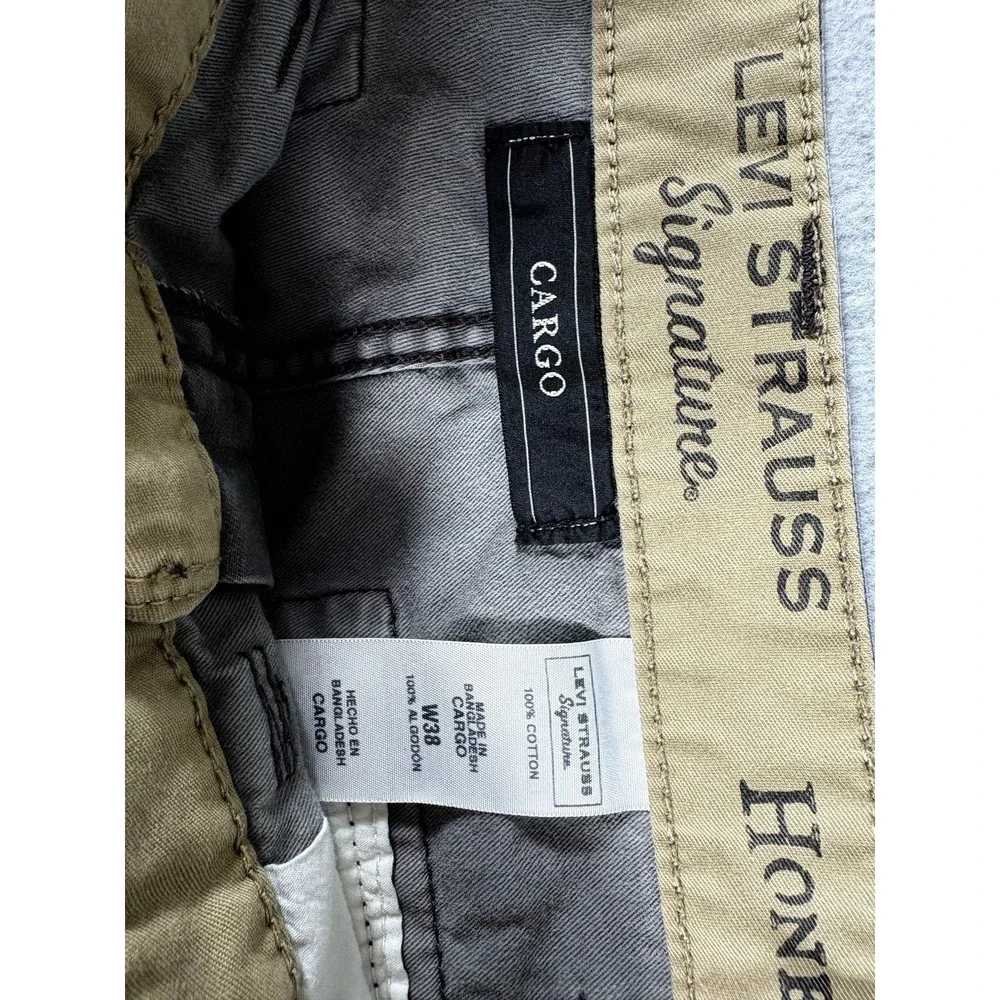 Vintage Levi Strauss Cargo Shorts Men's W38 Grey Camo Relaxed Grunge Streetwear